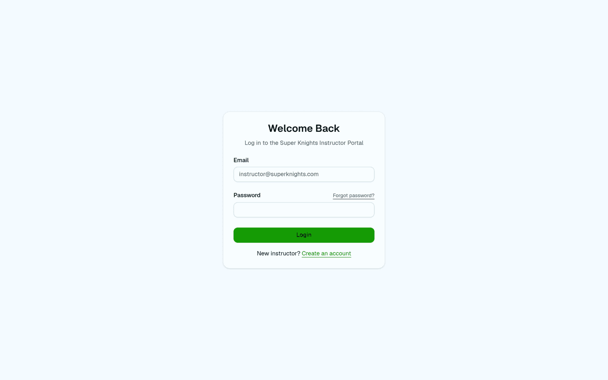 SKCA Student Dashboard screenshot